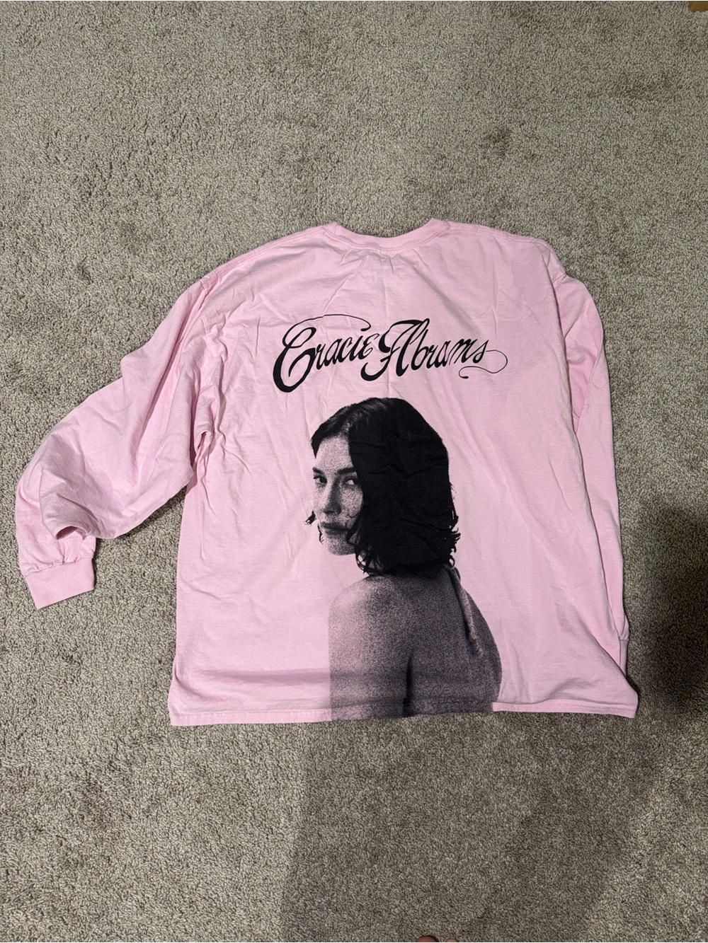 Gracie abrams merchPastel Pink Long Sleeve Graphic Tee - 'I love you, I'm sorry'